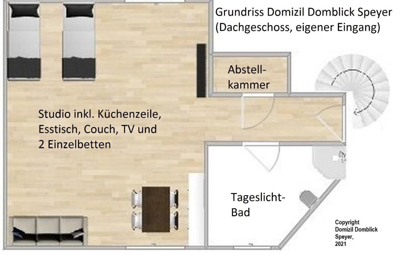 Domizil Domblick Speyer City, Garage, 50M2 Bagian luar foto