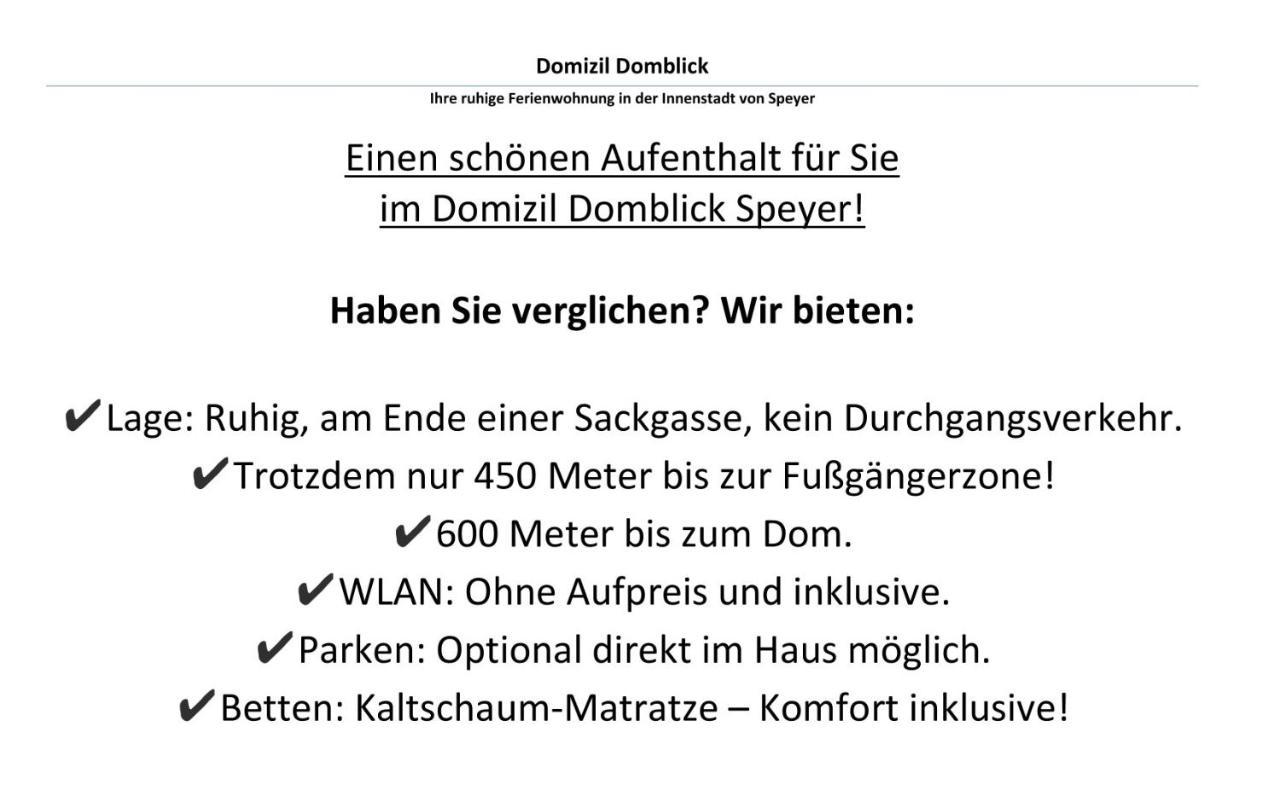 Domizil Domblick Speyer City, Garage, 50M2 Bagian luar foto